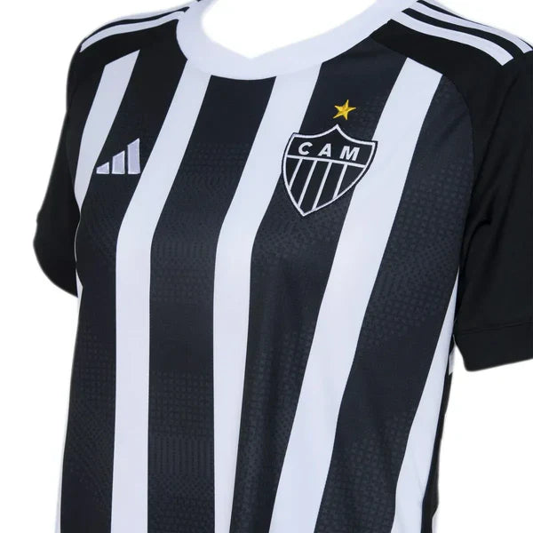 Camisa Atlético Mineiro Feminina Home 24/25 - Preta e Branca