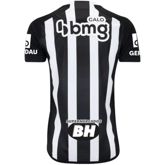 Camisa Atlético Mineiro Home 24/25 - Preta e Branca - C/ Patrocínio