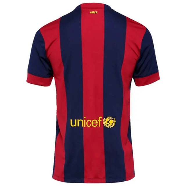 Camisa Barcelona Home 14/15 Retrô - Azul e Vermelha