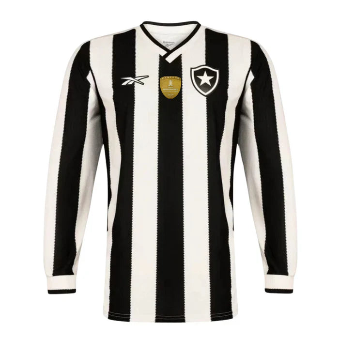 Camisa Botafogo Home 24/25 Manga Longa - Preta e Branca