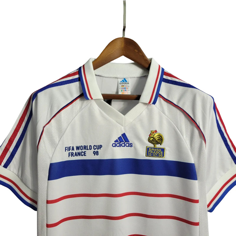 Camisa França Away 1998 Retrô - Branca