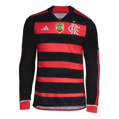 Camisa CRF Home 24/25 Manga Longa - Preta e Vermelha