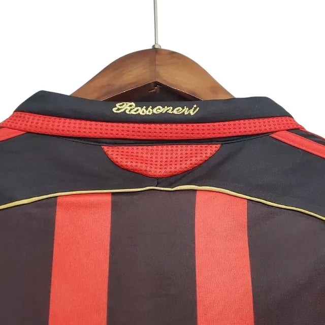 Camisa Milan Home 06/07 Retrô - Vermelha e Preta