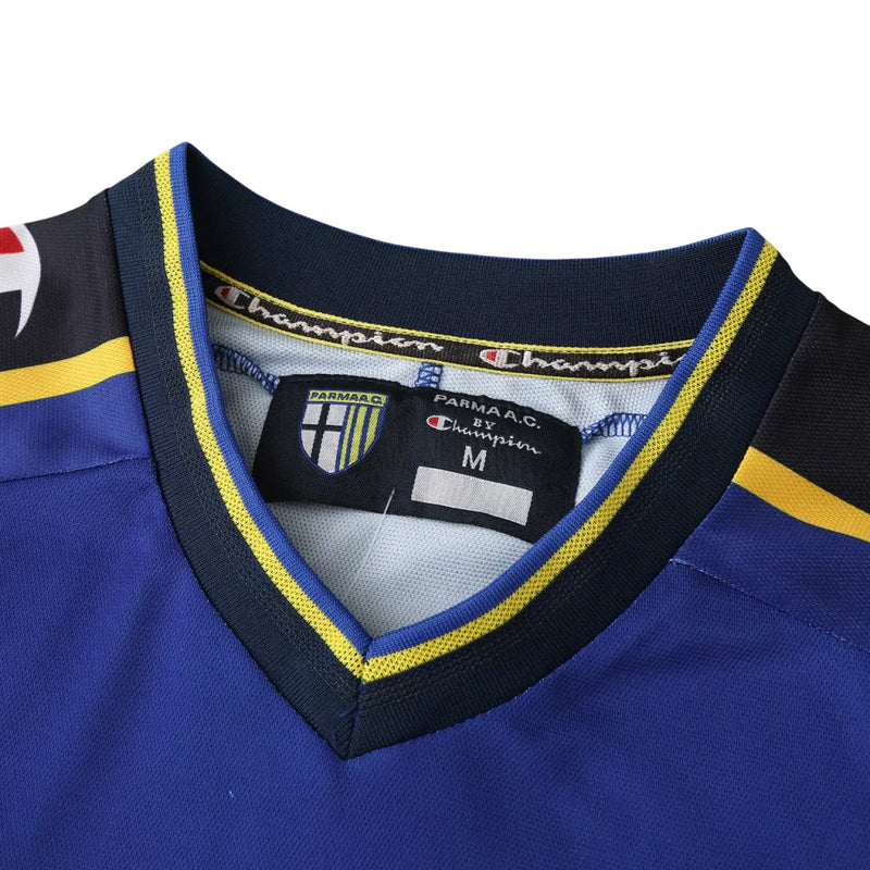 Camisa Parma Away 01/02 Retrô - Azul e Amarela