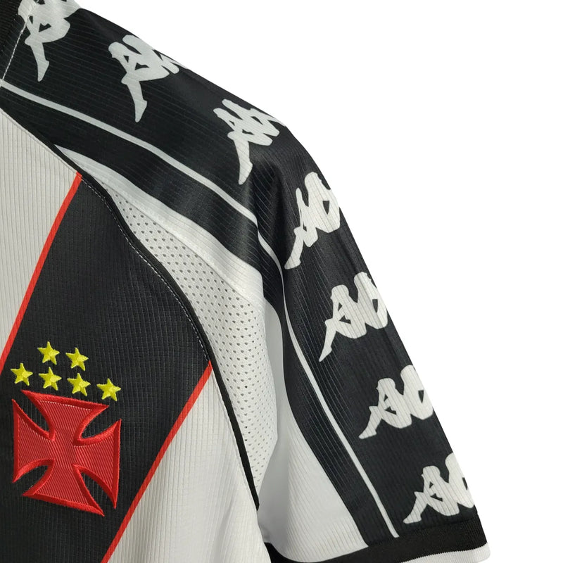 Camisa Vasco Away 2000 Retrô - Branca e Preta