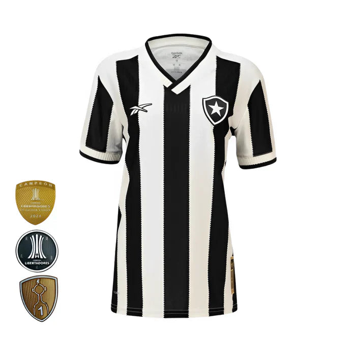 Camisa Botafogo Feminina Home 24/25 - Preta e Branca