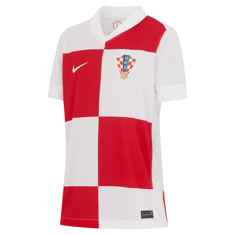 Conjunto Infantil Croácia I 2024 - Branco e Vermelho