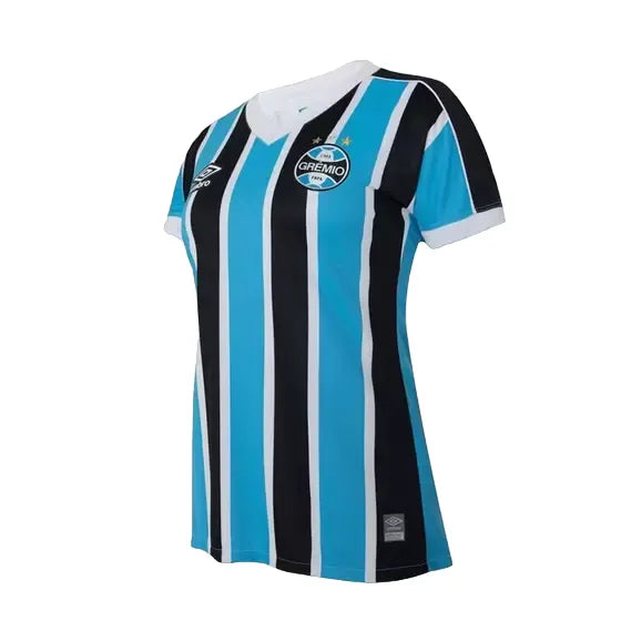 Camisa Grêmio Feminina Home 23/24 - Azul e Preta