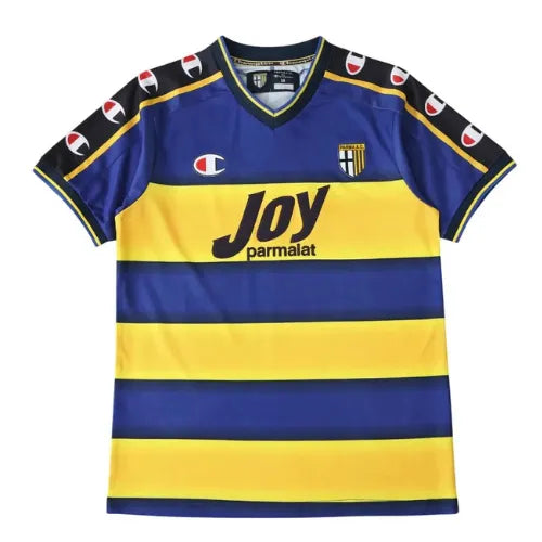 Camisa Parma Away 01/02 Retrô - Azul e Amarela