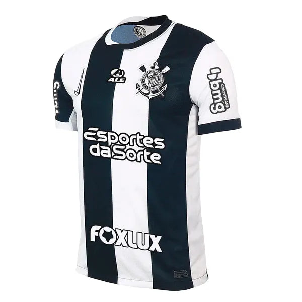 Camisa Corinthians Third 24/25 - Preta e Branca - C/ Patrocínios