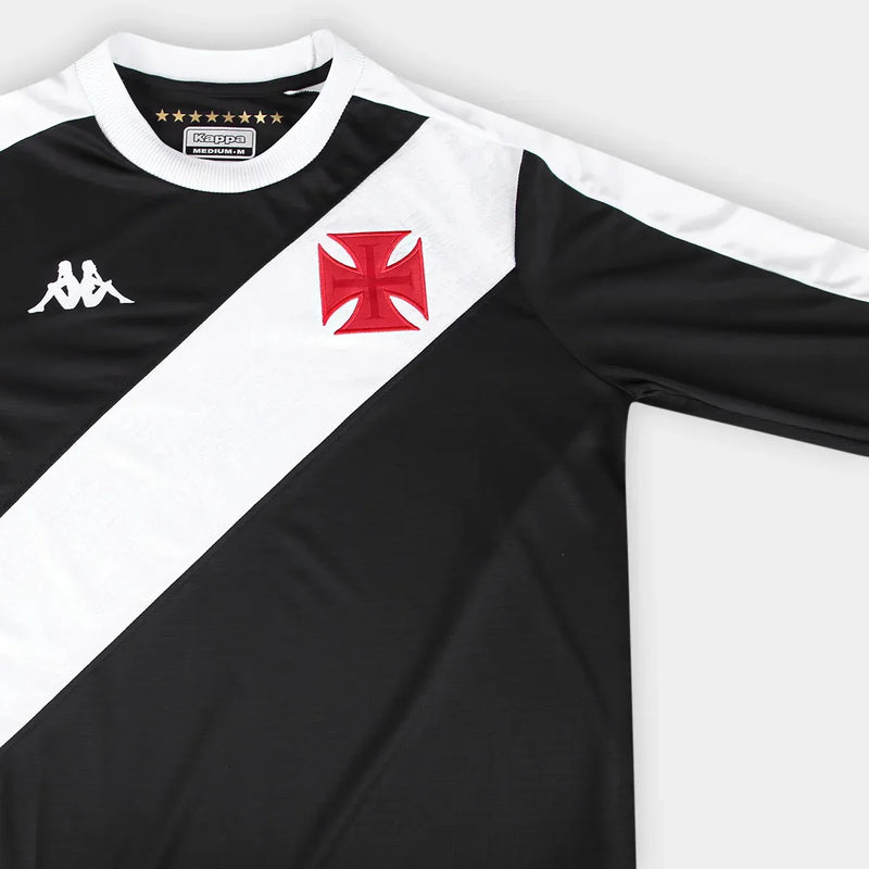 Camisa Vasco Home 24/25 Manga Longa - Preta e Branca